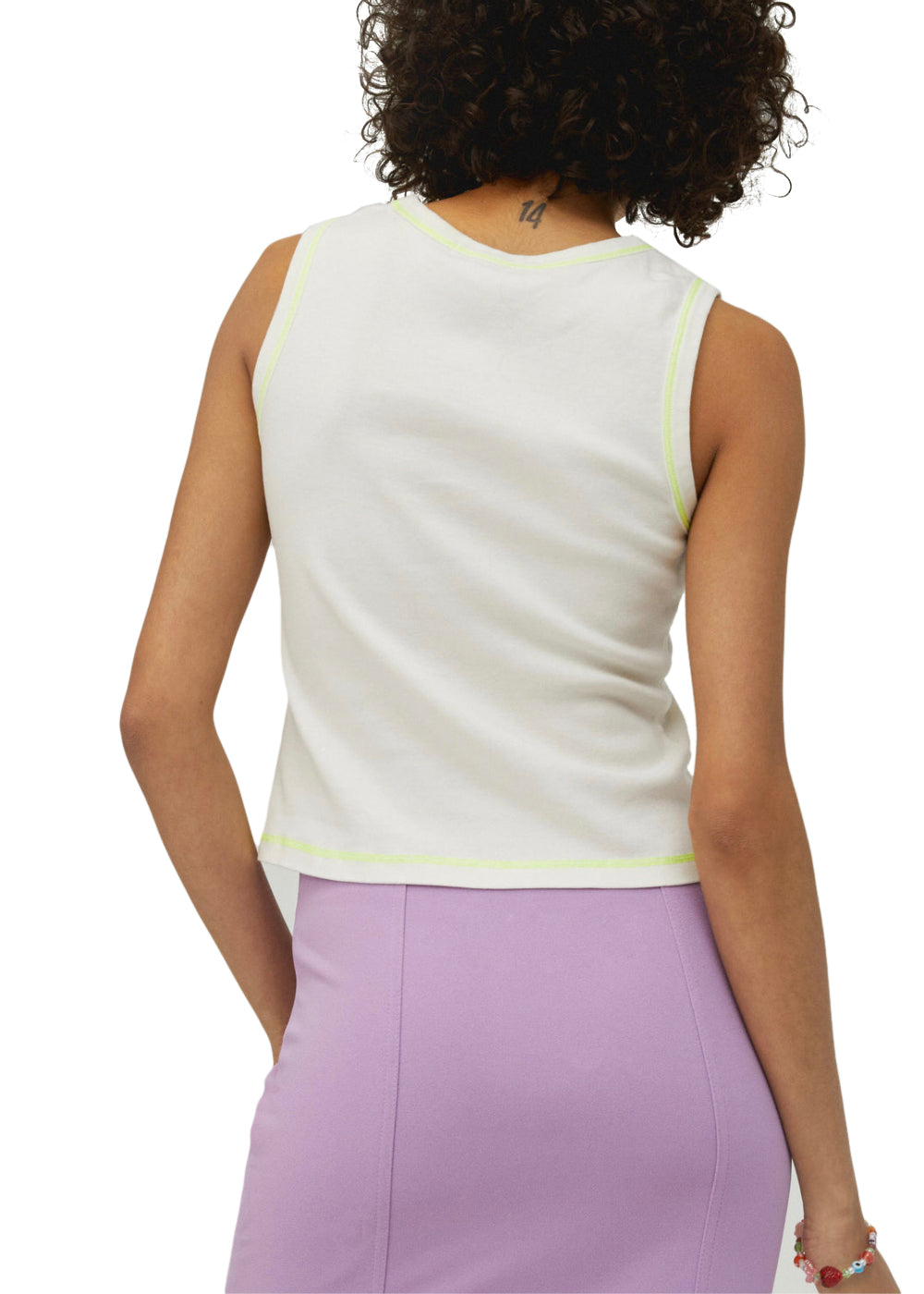 Blondie Heart of Glass Womens Cropped Tank Top by Daydreamer LA White