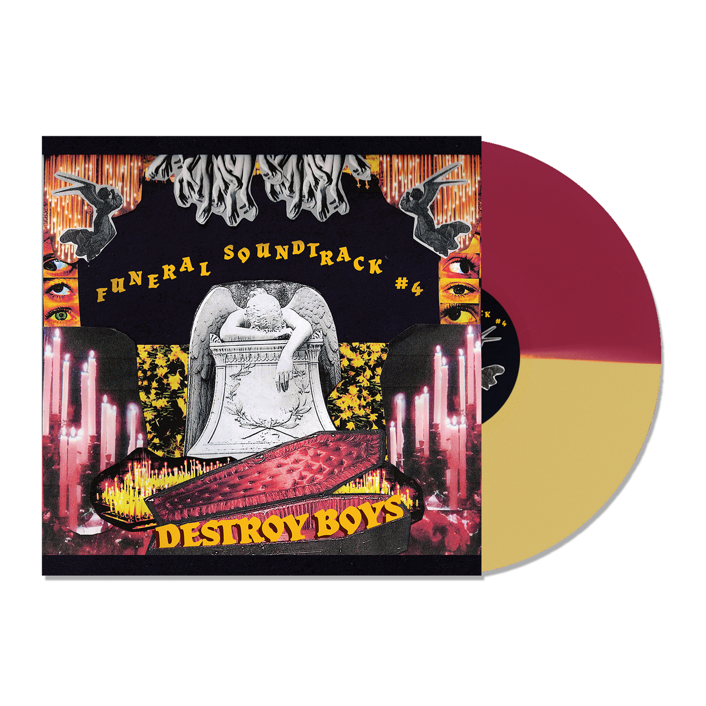 Destroy Boys ‘Funeral Soundtrack #4’ LP (Limited Edition – Only 500 Made, Red & Gold Split Vinyl) Vinyl Record