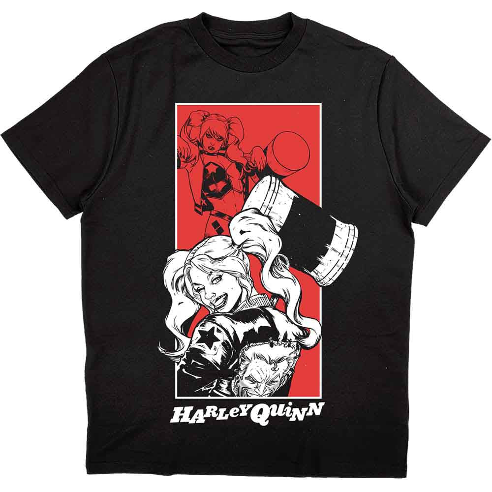 DC Comics Harley Quinn Hammer Mens T Shirt Officially Licensed
