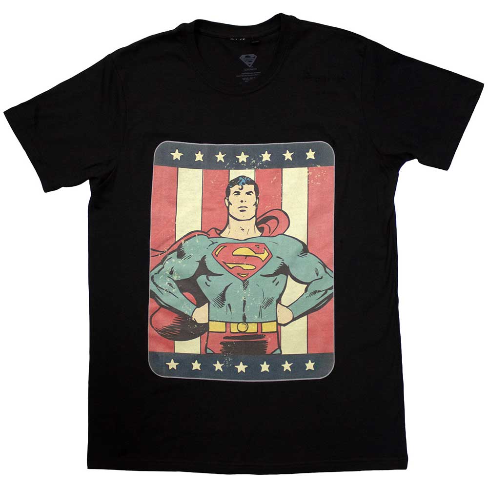DC Comics Superman Stripes Mens T Shirt Officially Licensed