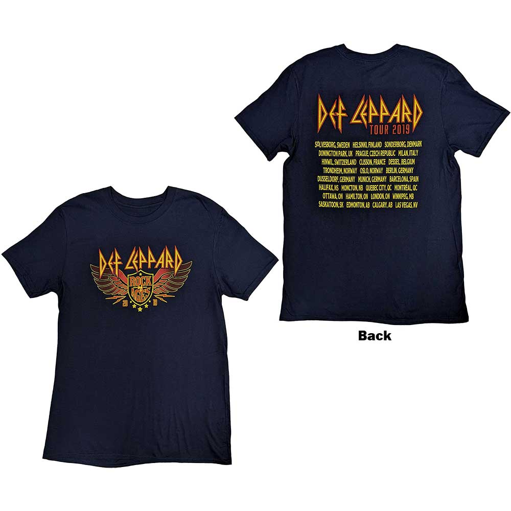 Def Leppard Rock Of Ages Tour 2019 Mens T Shirt Officially Licensed