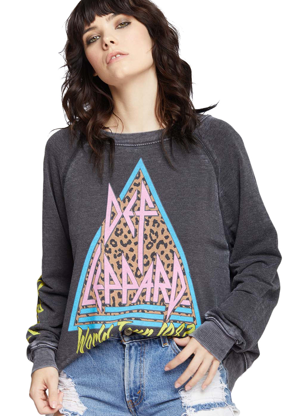 Def Leppard World Tour 1987 Band Womens Sweatshirt by Recycled Karma