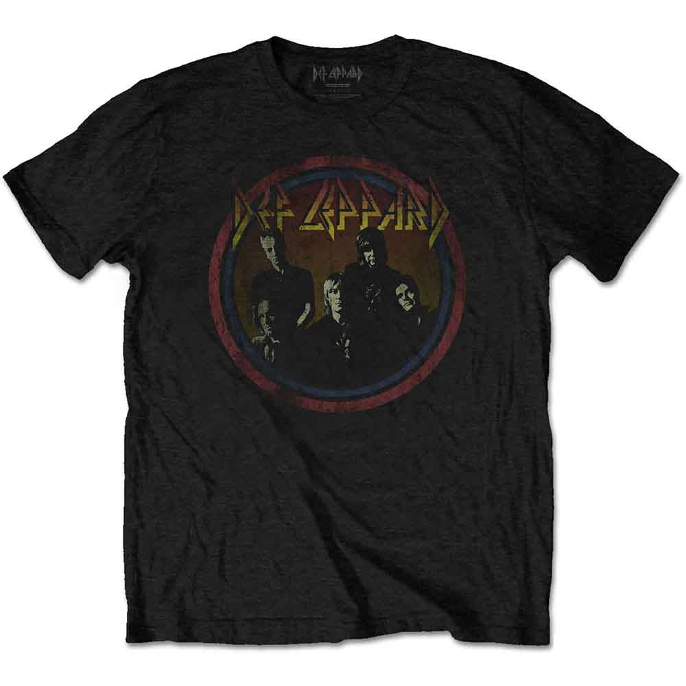 Def Leppard Vintage Circle Mens T Shirt Officially Licensed