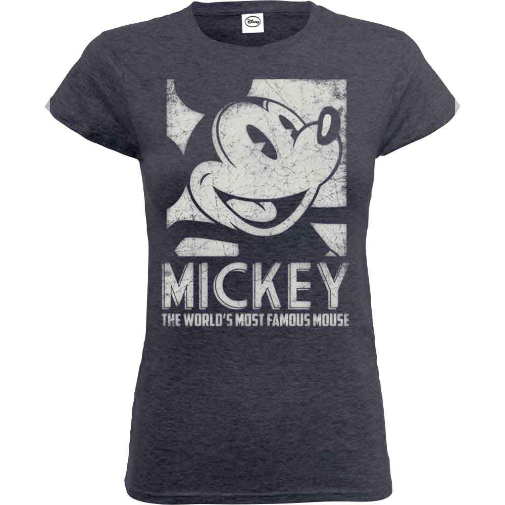 Disney Mickey Mouse Most Famous Womens T Shirt Officially Licensed