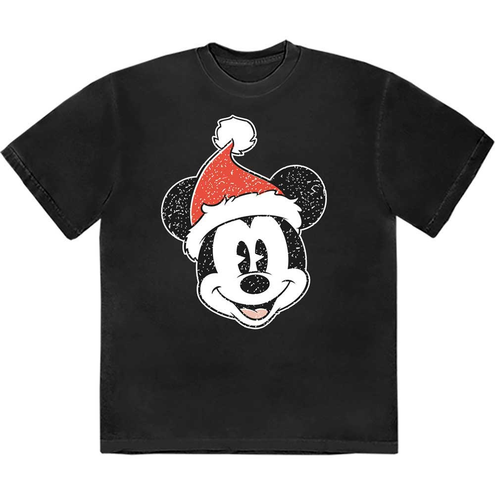 Disney Mickey Mouse Santa Hat Mens T Shirt Officially Licensed