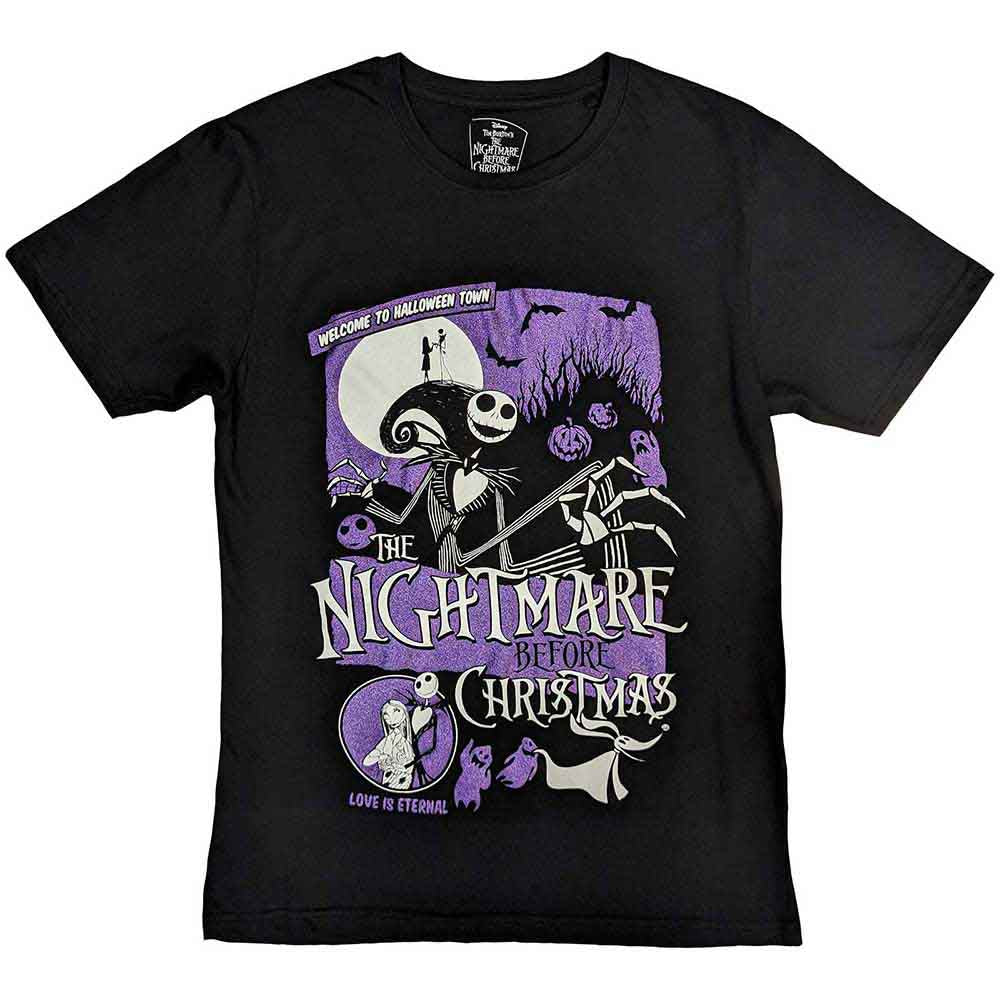 Disney The Nightmare Before Christmas Welcome To Halloween Town Mens T Shirt Officially Licensed