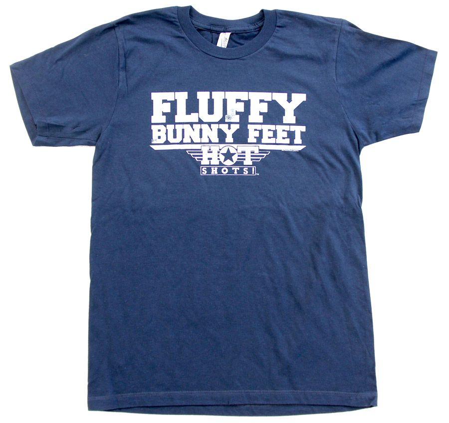 Distressed Hot Shots Movie Fluffy Bunny Feet Topper Quote T-shirt