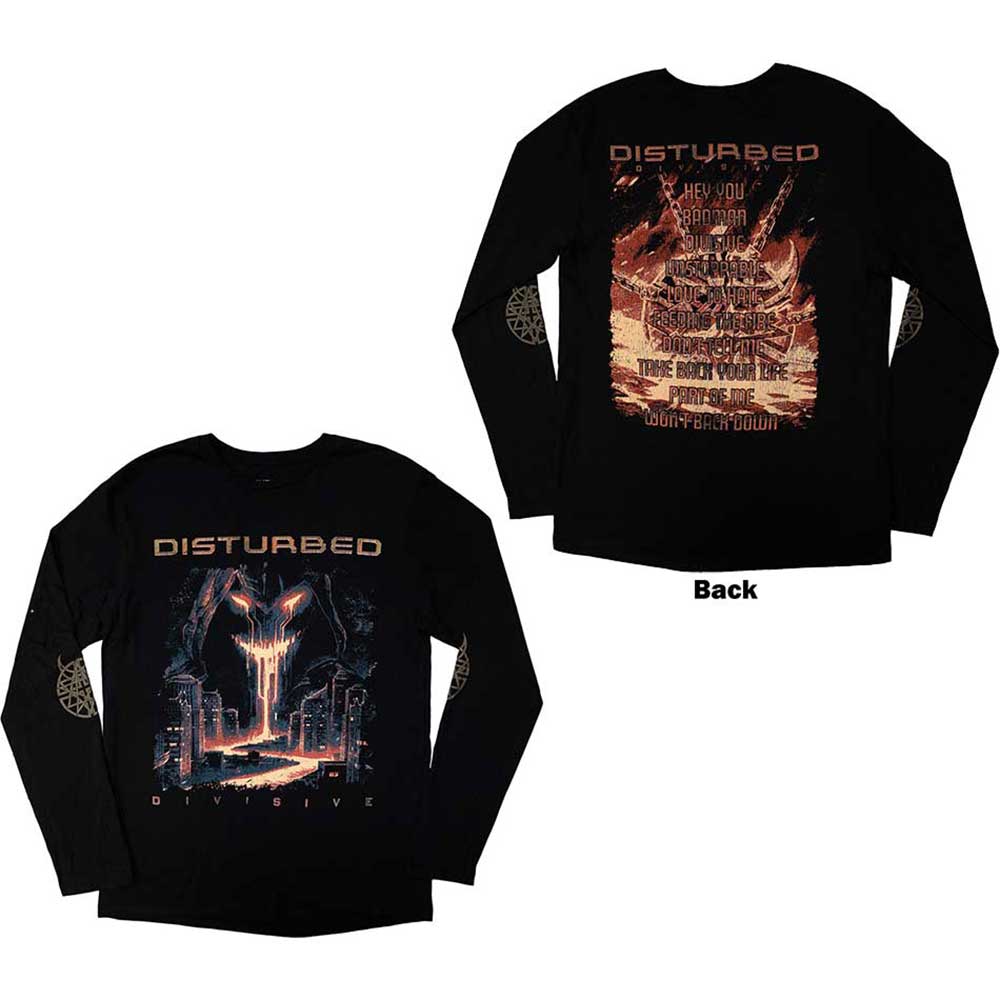 Disturbed European Tour '23 Divisive Long Sleeve Shirt Officially Licensed