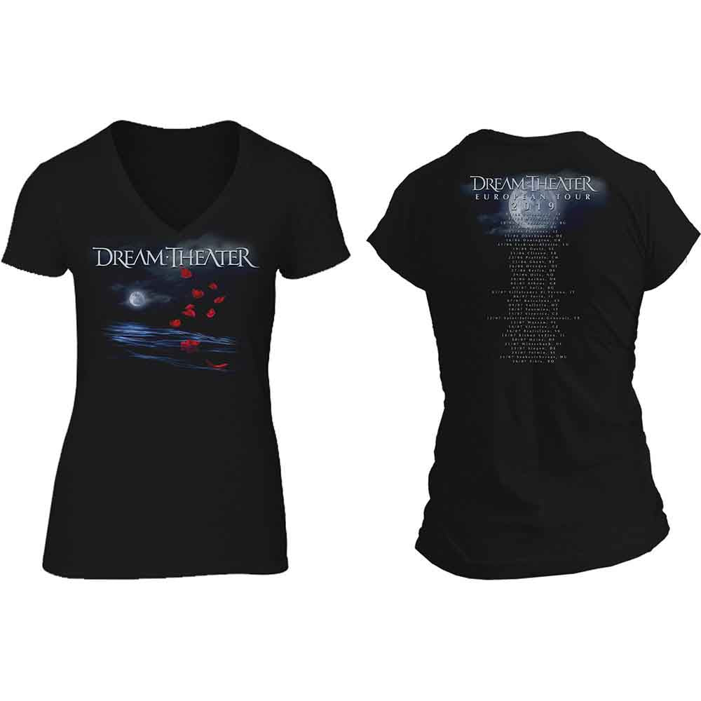 Dream Theatre Rose Petals Moon Womens T Shirt Officially Licensed