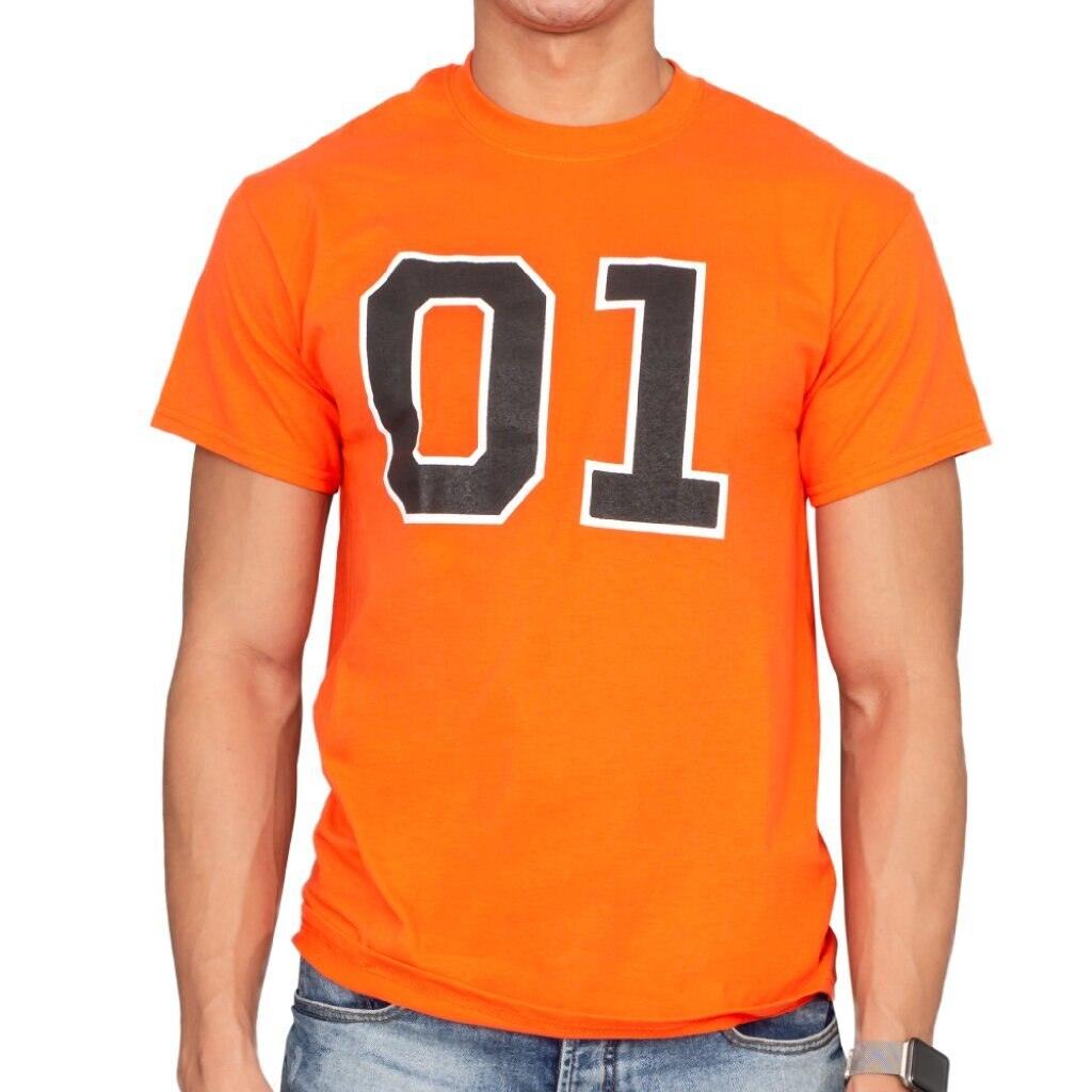 Dukes of Hazzard 01 Bright Distressed Mens T Shirt Orange