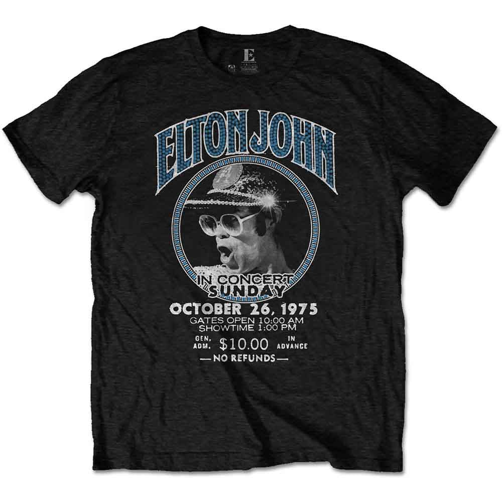 Elton John Live In Concert Mens T Shirt Officially Licensed