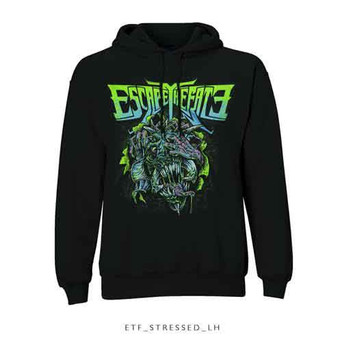 Escape The Fate Stressed Hoodie Sweatshirt Officially Licensed