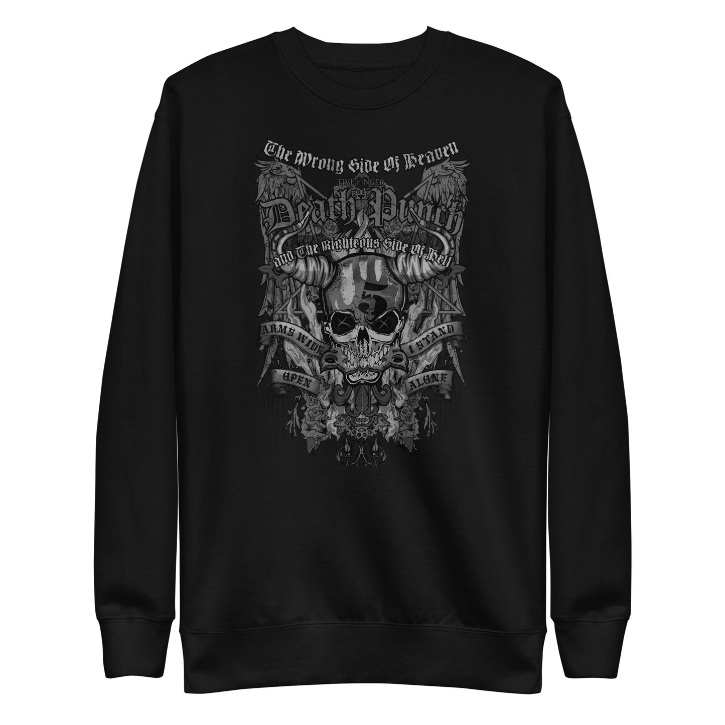 Five Finger Death Punch Righteous Side of Evil Mens Sweatshirt Black