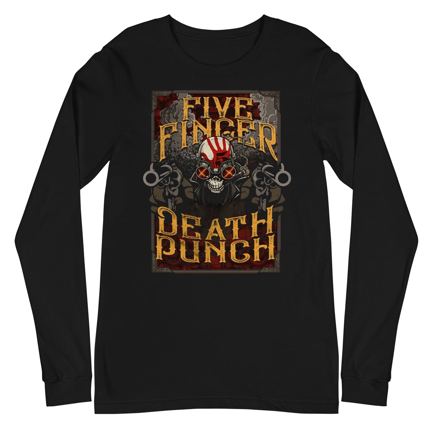 Five Finger Death Punch Barrels Mens Long Sleeve T Shirt Black