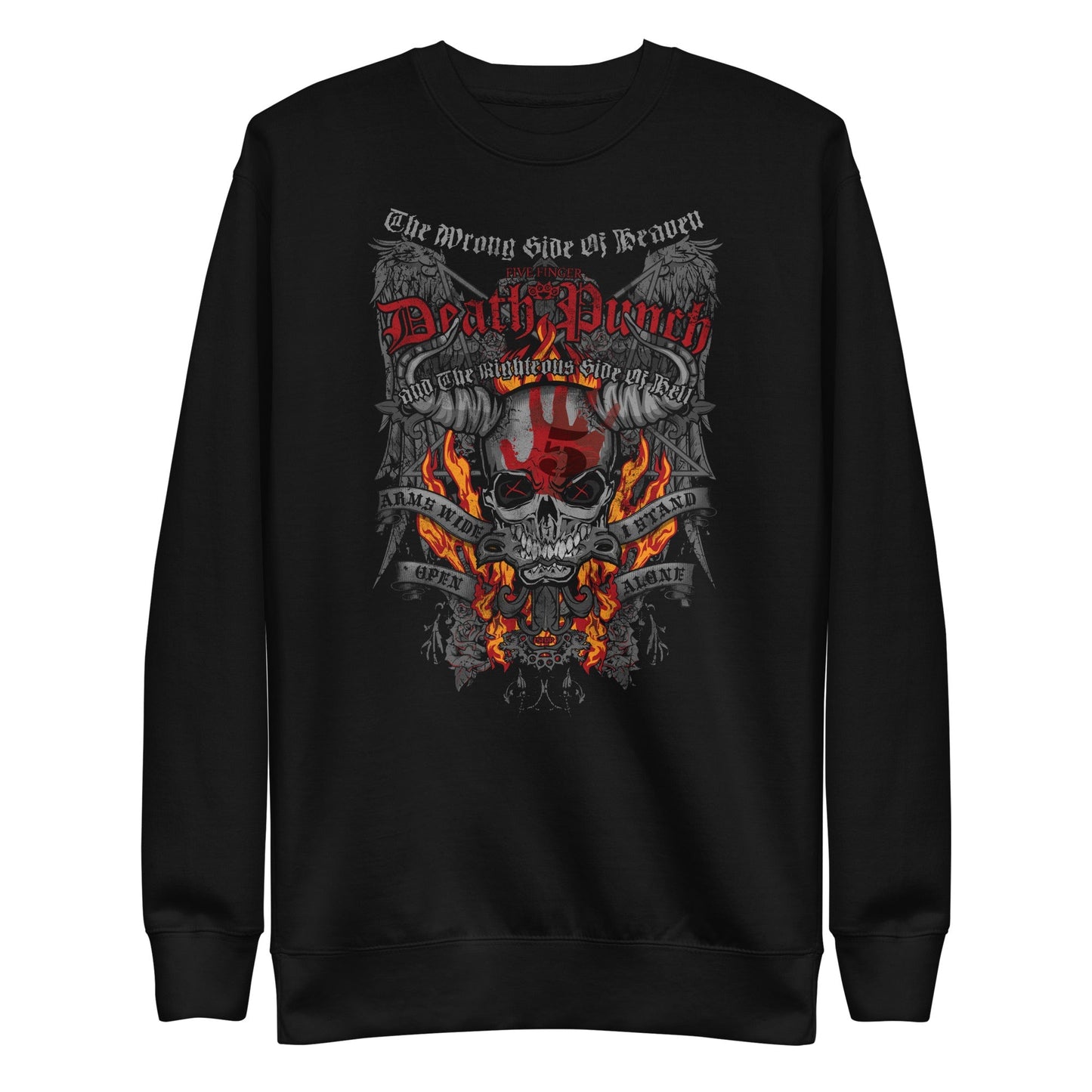 Five Finger Death Punch Wrong or Righteous Mens Sweatshirt Black