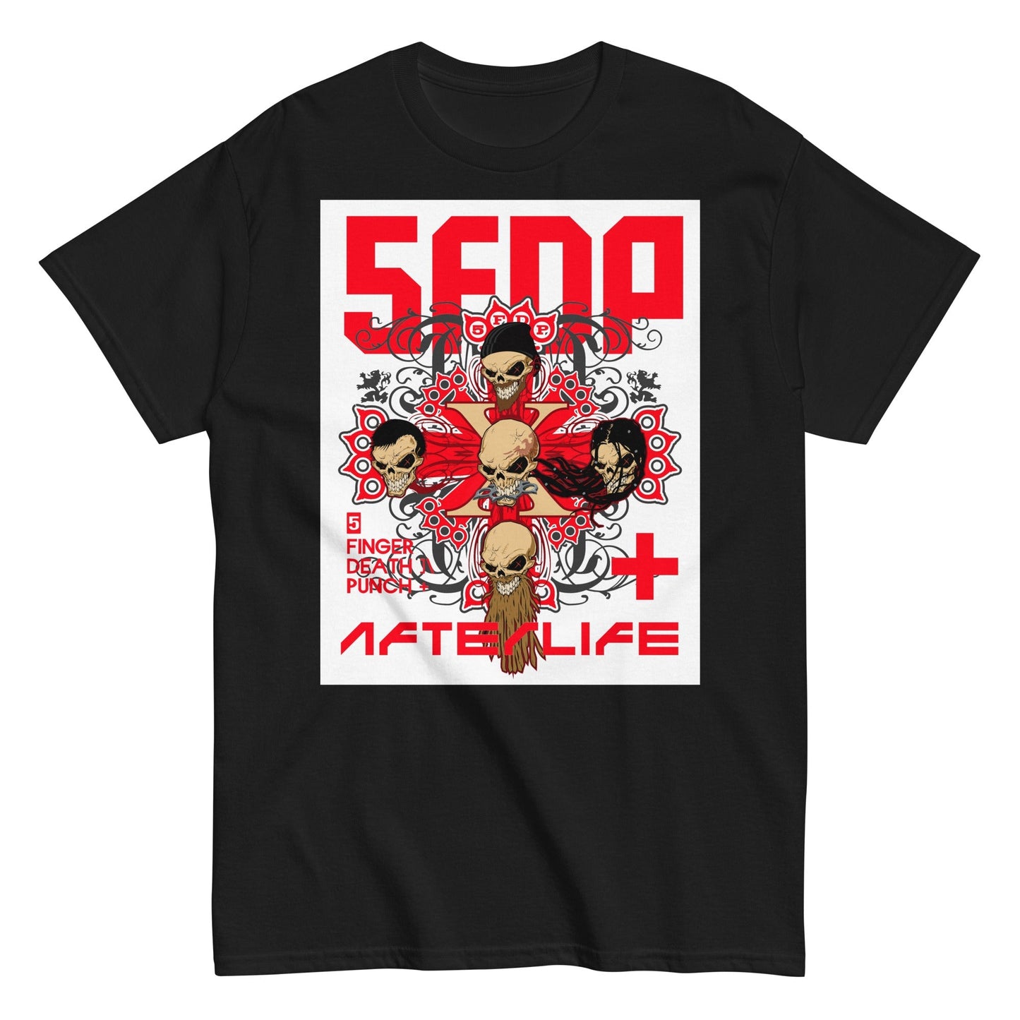 Five Finger Death Punch 5X Officially Licensed Mens T Shirt Black