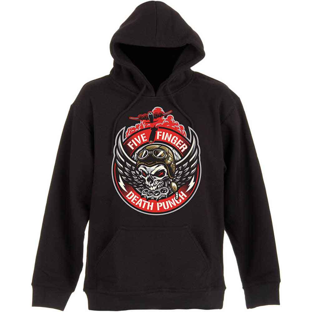 Five Finger Death Punch Bomber Patch Hoodie Sweatshirt Officially Licensed