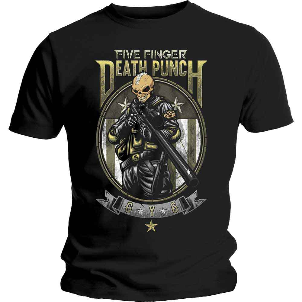 Five Finger Death Punch Sniper Mens T Shirt Officially Licensed