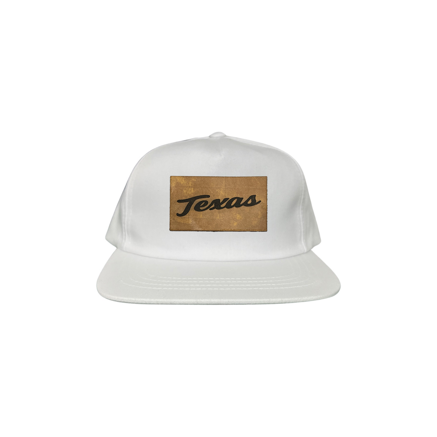 Texas Longhorns Texas Script Leather Rectangle / 238 / Hats / UT9287 / MM Hat