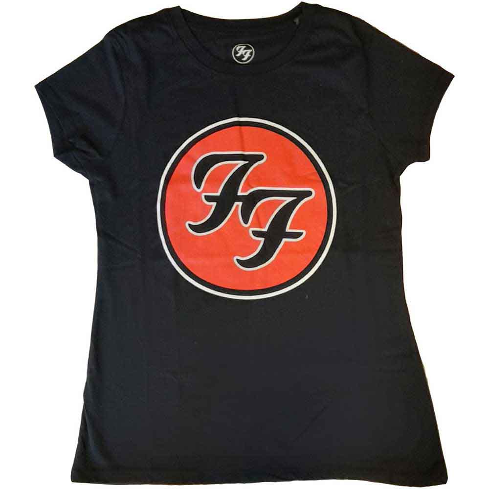 Foo Fighters FF Logo Womens T Shirt Black Officially Licensed