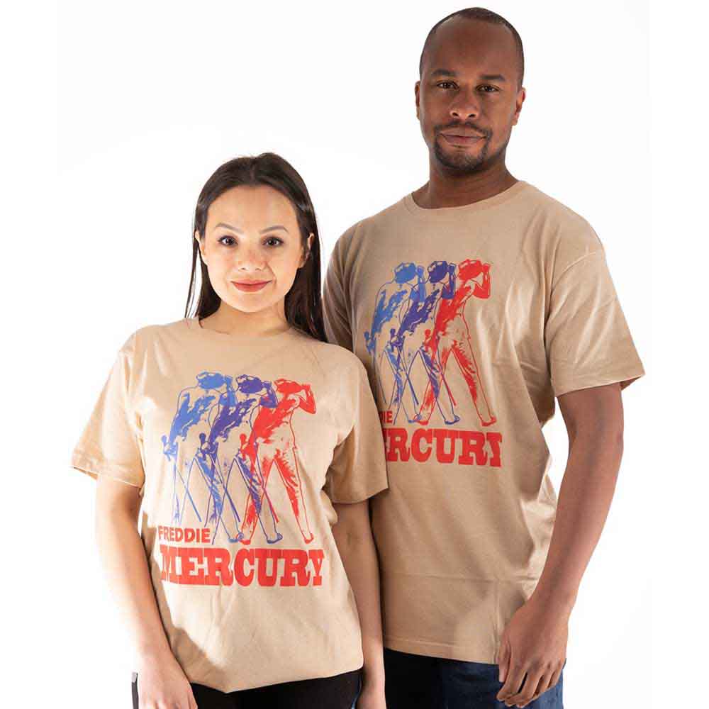 Freddie Mercury Multicolour Photo Mens T Shirt Officially Licensed
