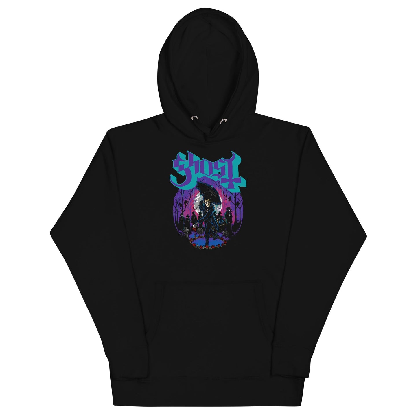 Ghost Umbrella Mens Officially Licensed Hoodie Black