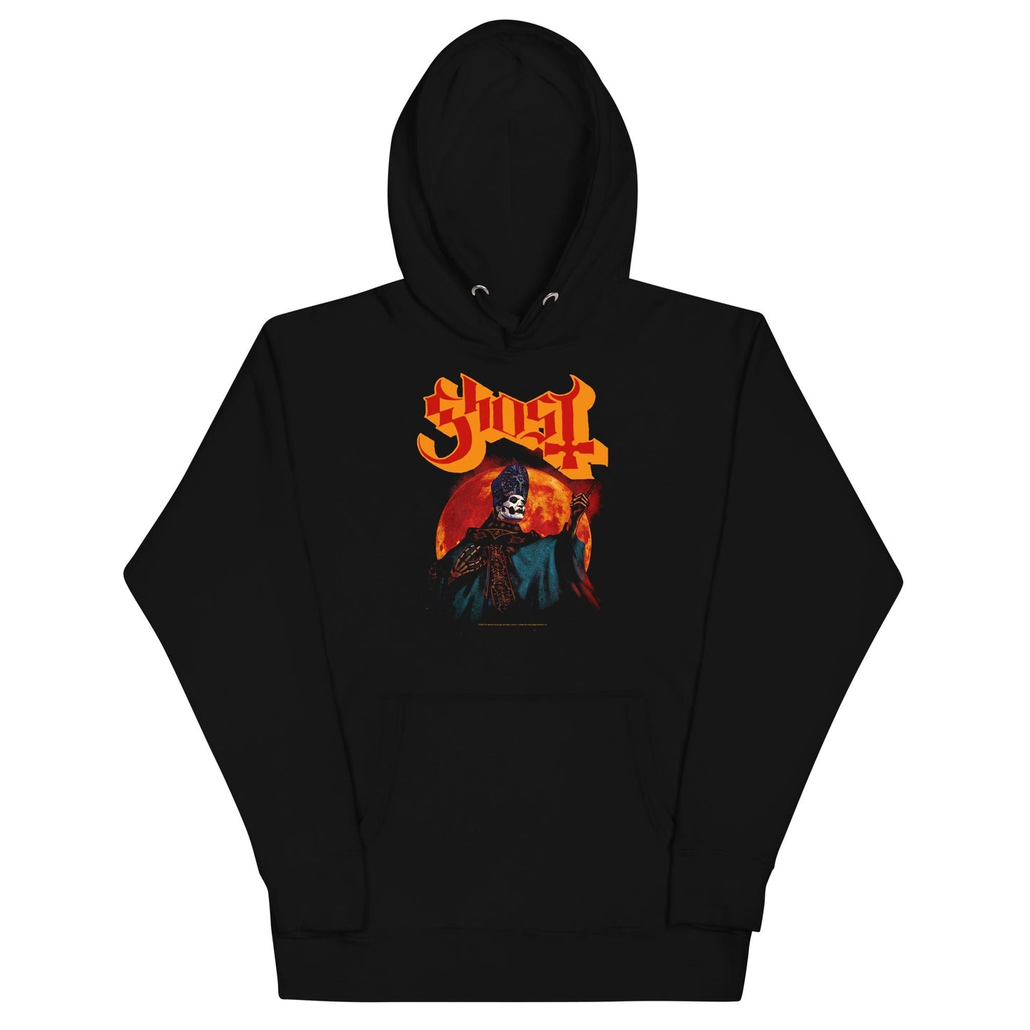 Ghost Red Moon Mens Officially Licensed Hoodie Black