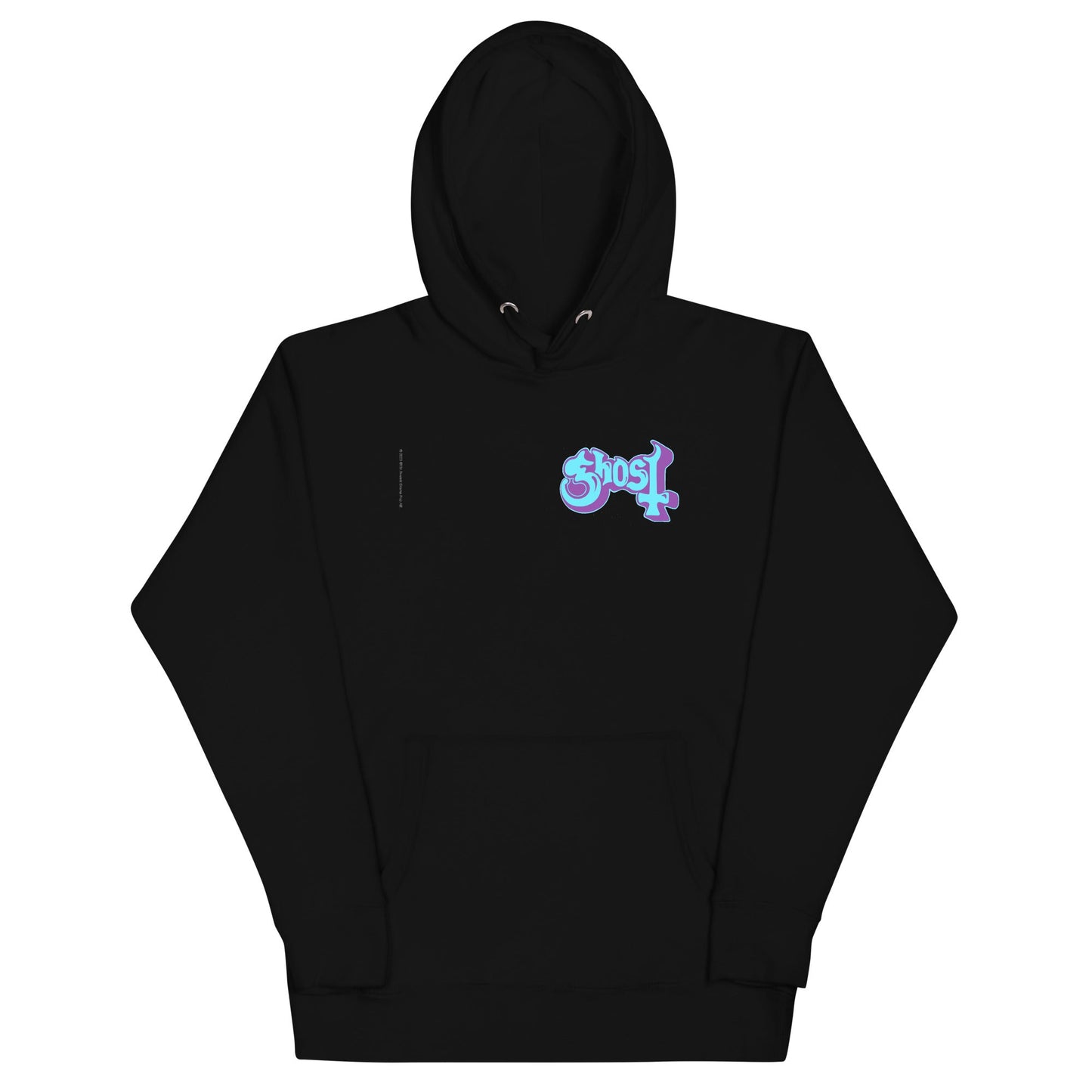 Ghost Left Chest Logo Mens Officially Licensed Hoodie Black