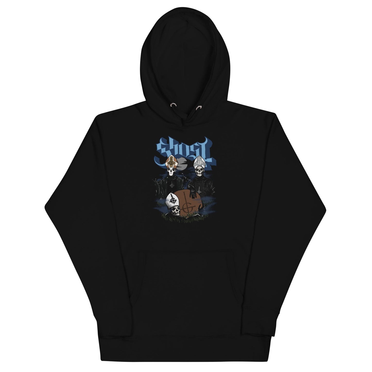 Ghost Midnight Mens Officially Licensed Hoodie Black
