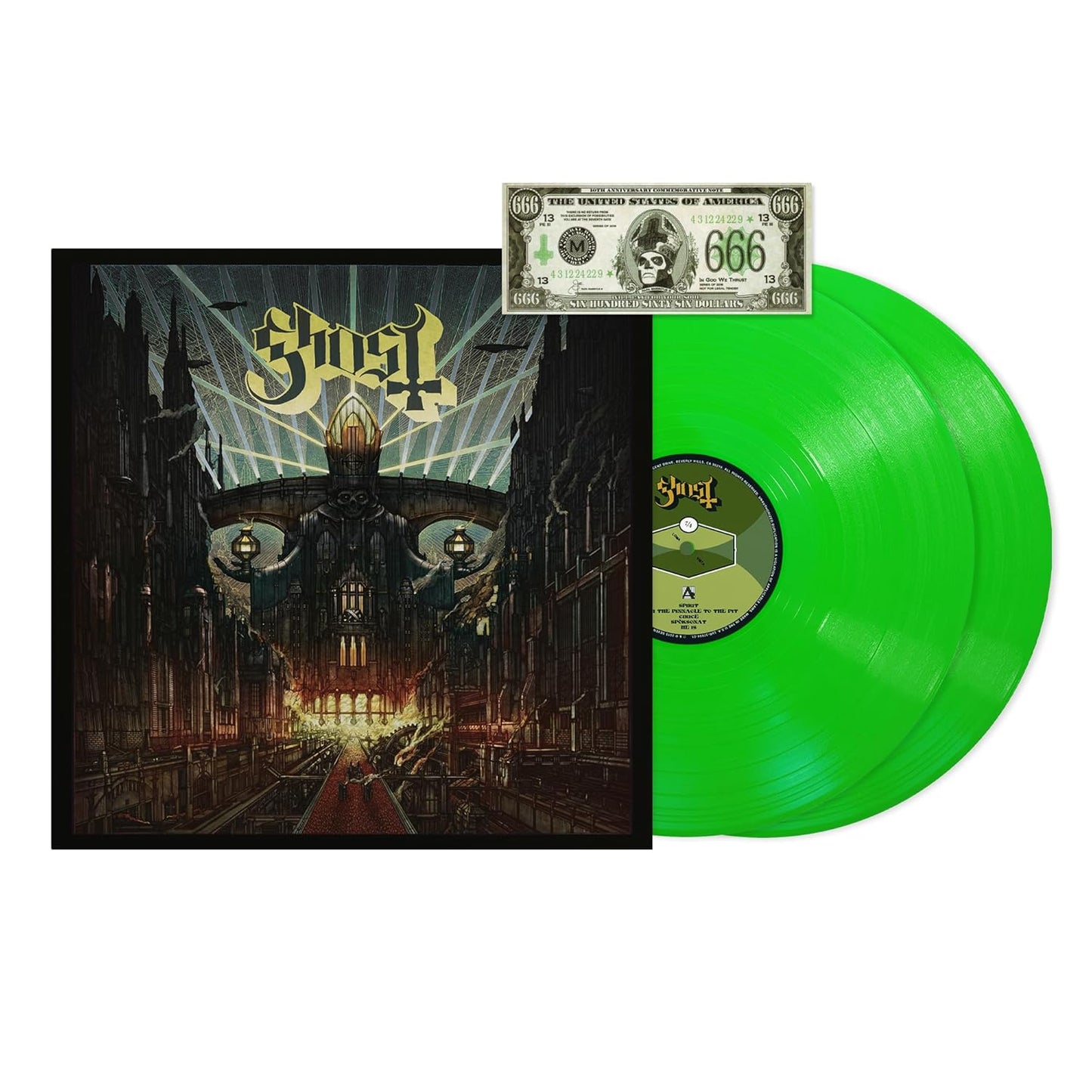 Ghost Meliora Deluxe 10th Anniversary Neon Green 2 LP Vinyl Record