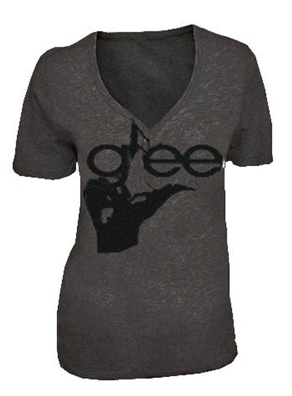 Glee Hand V-Neck Acid Washed T-shirt