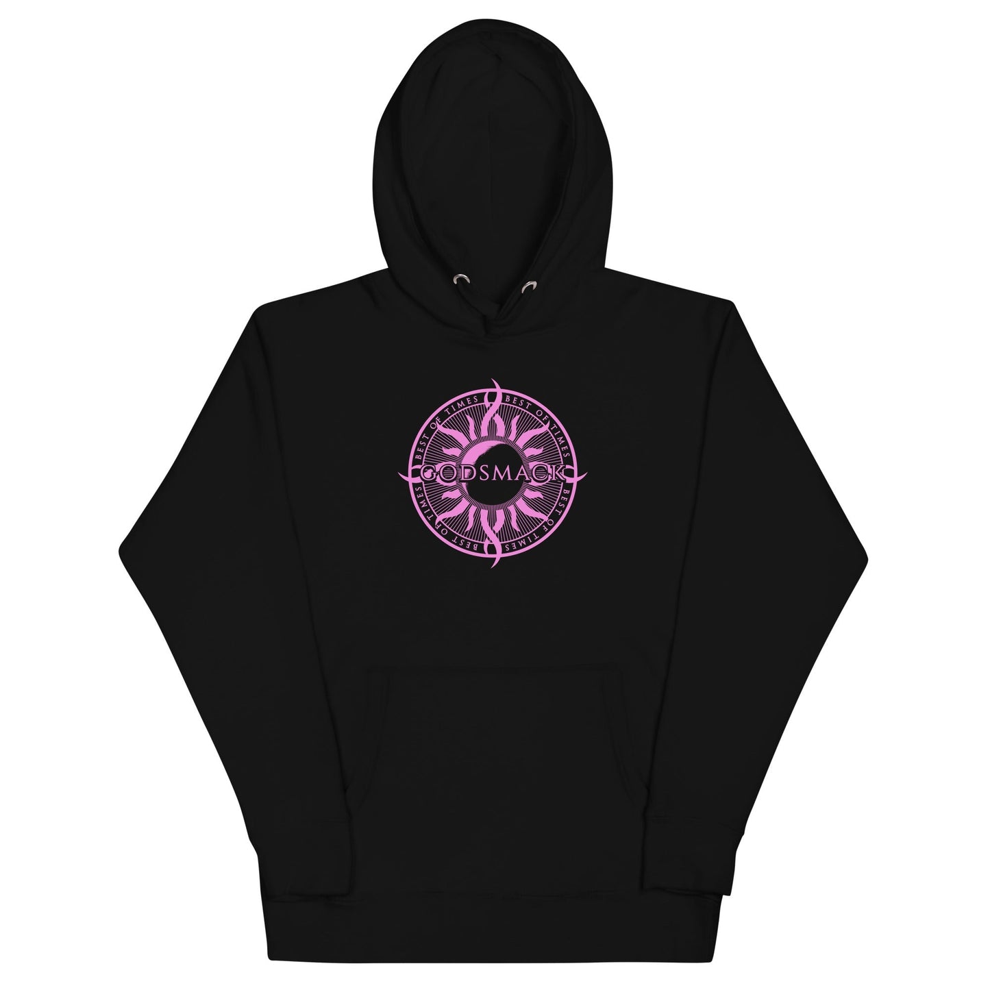 Godsmack Pink Godsmack Compass Mens Officially Licensed Hoodie Black