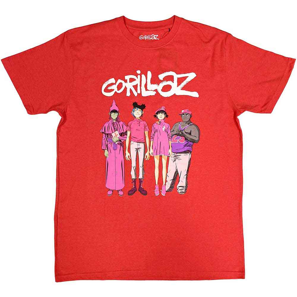 Gorillaz Cracker Island Standing Group Mens T Shirt Officially Licensed