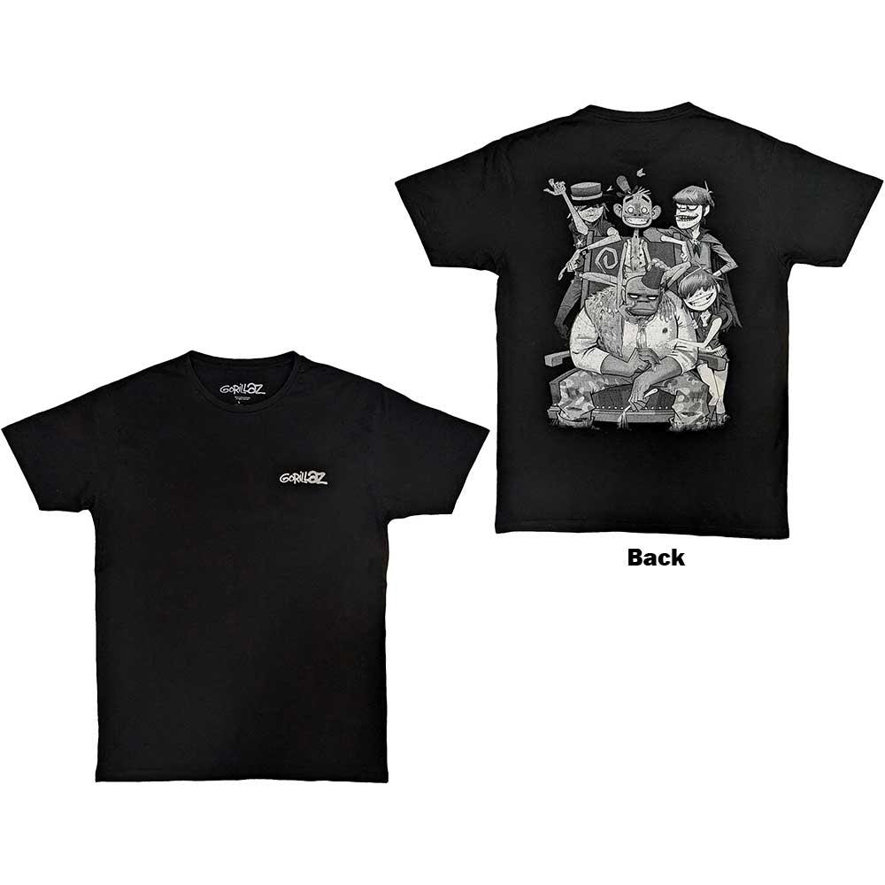 Gorillaz Pocket Spray George Group Mens T Shirt Black