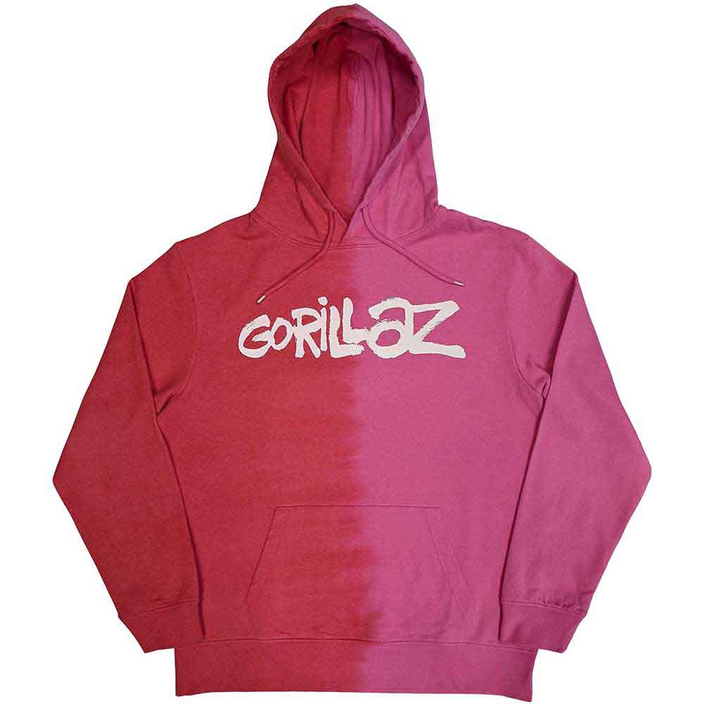Gorillaz Two-Tone Brush Logo Hoodie Sweatshirt Officially Licensed
