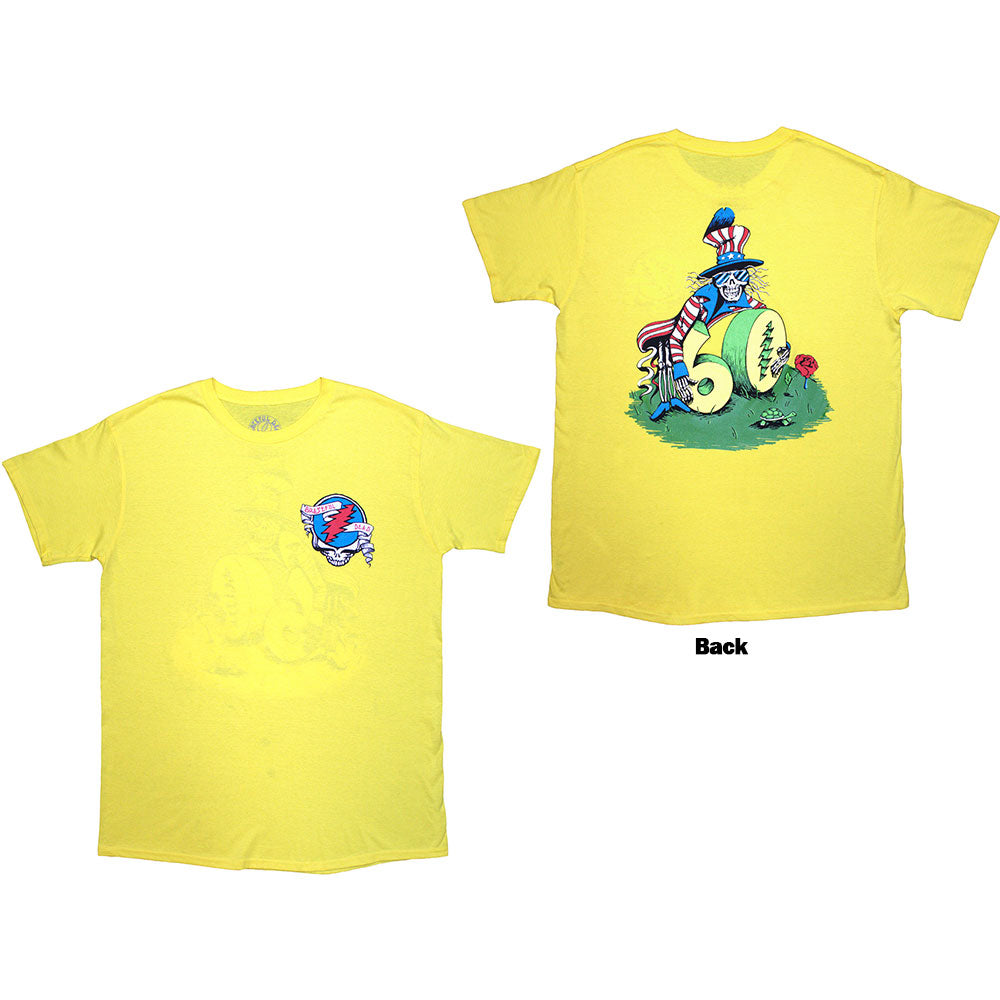Grateful Dead Rose Pose Yellow Mens T Shirt Officially Licensed