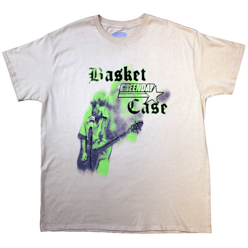 Green Day Basket Case Mic Stand Mens T Shirt Officially Licensed