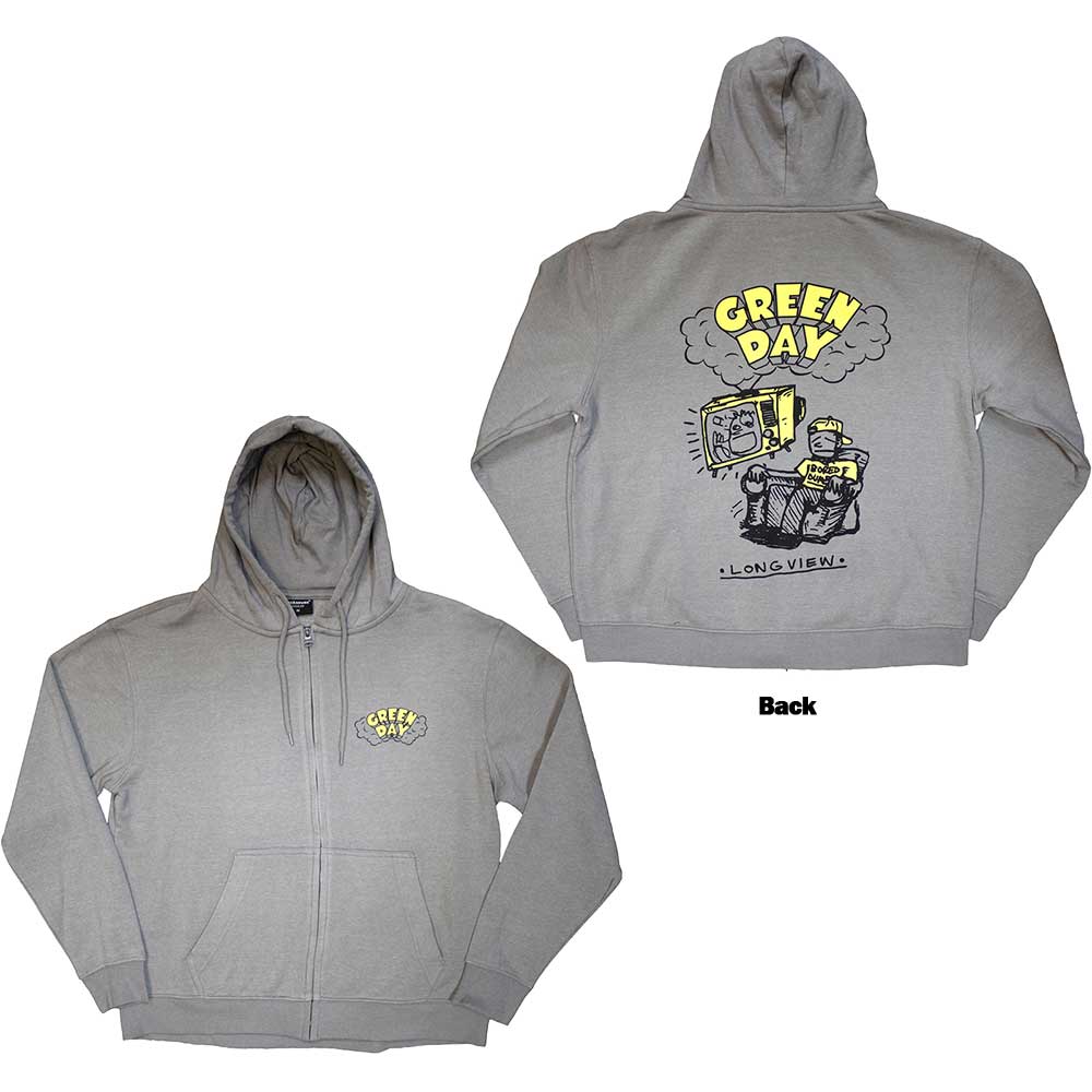 Green Day Longview Doodle Hoodie Sweatshirt Officially Licensed