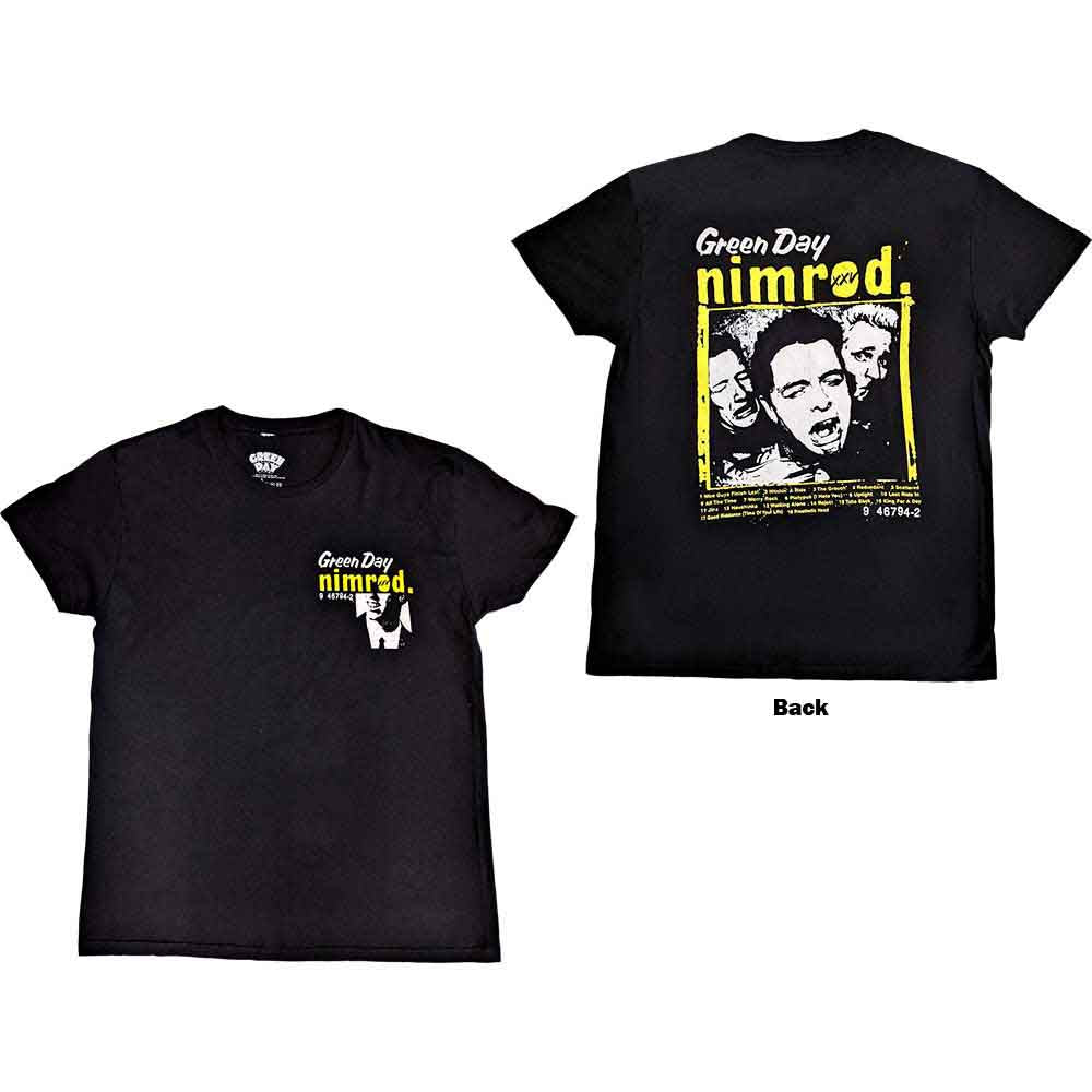 Green Day Nimrod Breast Print Mens T Shirt Officially Licensed
