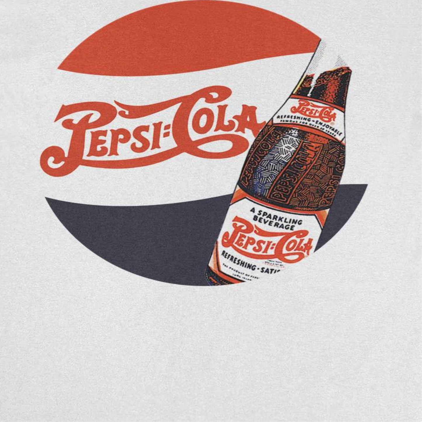 Pepsi Swoosh Mens T Shirt White Officially Licensed
