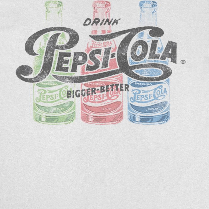 Pepsi Drink Bigger Mens T Shirt White Officially Licensed