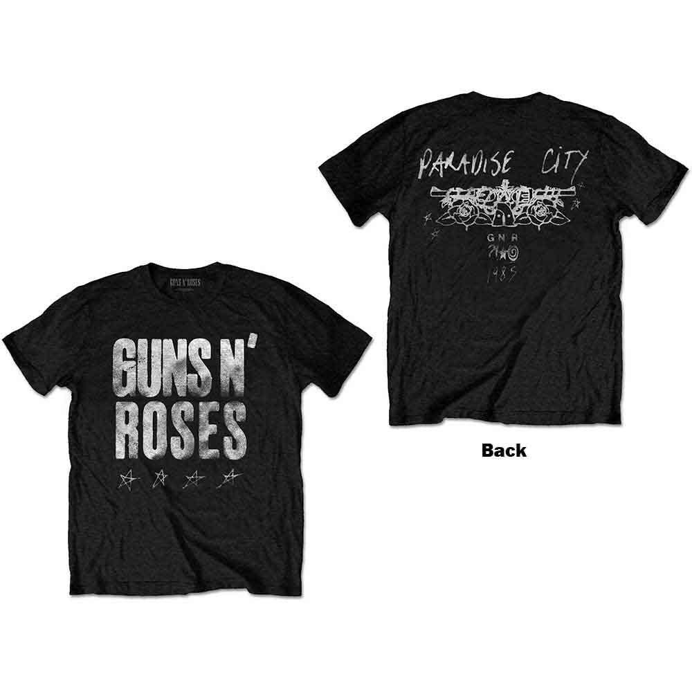 Guns N' Roses Paradise City Stars Mens T Shirt Officially Licensed
