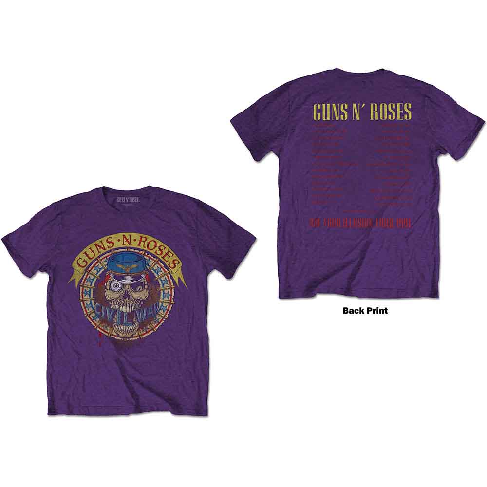 Guns N' Roses Skull Circle Mens T Shirt Officially Licensed