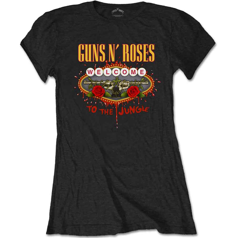 Guns N' Roses Welcome to the Jungle Womens T Shirt Officially Licensed