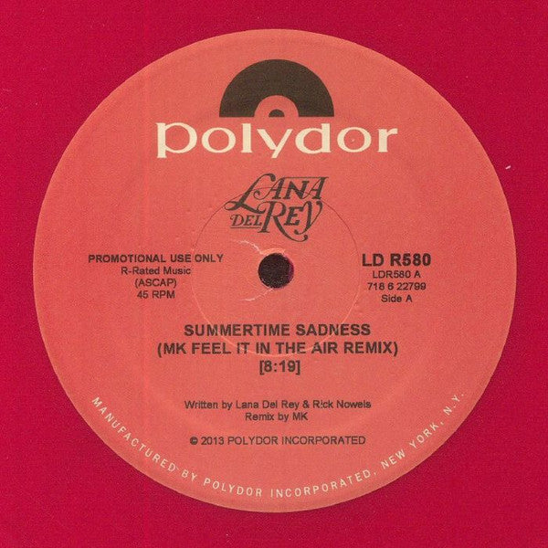 Summertime Sadness (MK Remixes) Vinyl Record