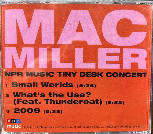 Mac Miller NPR Music Tiny Desk Concert Music CD