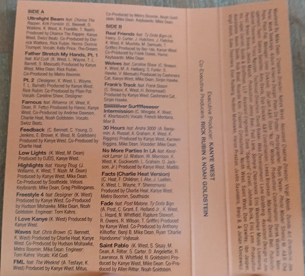 The Life Of Pablo Cassette Tape