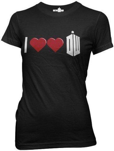 I Double Heart Dr. Who JuniorsT-Shirt