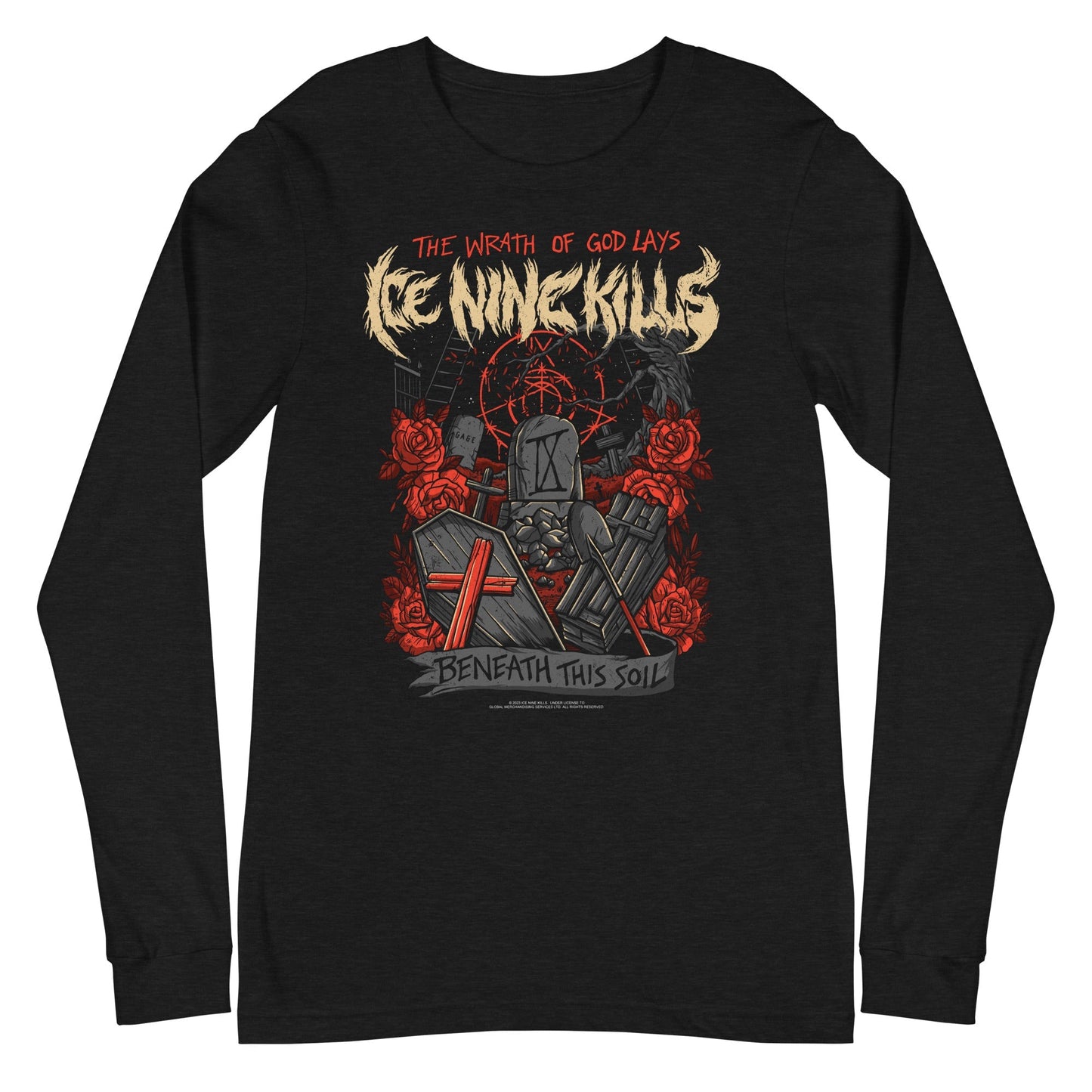 Ice Nine Kills Beneath This Soil Mens Long Sleeve T Shirt Black