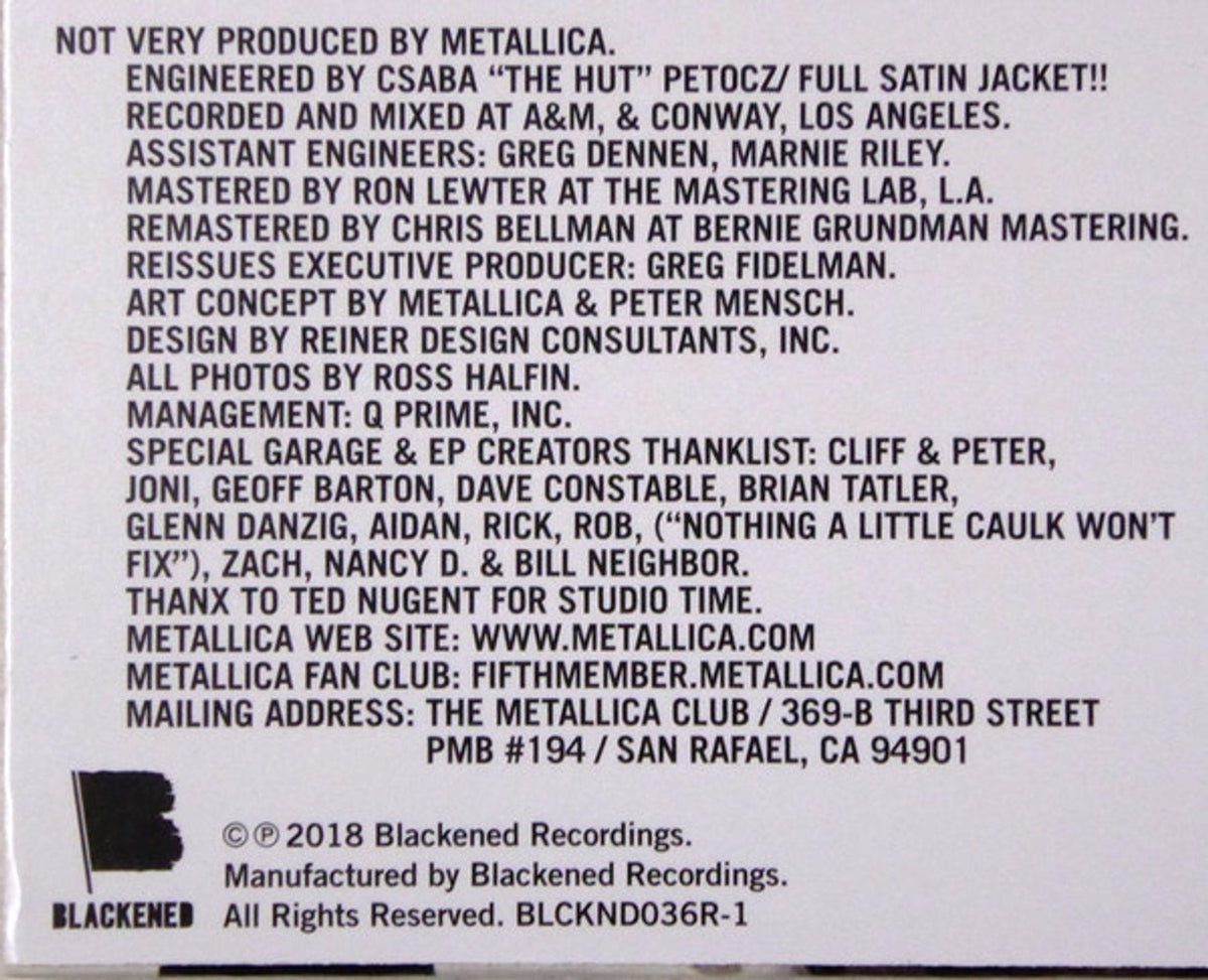Metallica – The $5.98 EP: Garage Days Re-Revisited (LP Vinyl) Vinyl Record